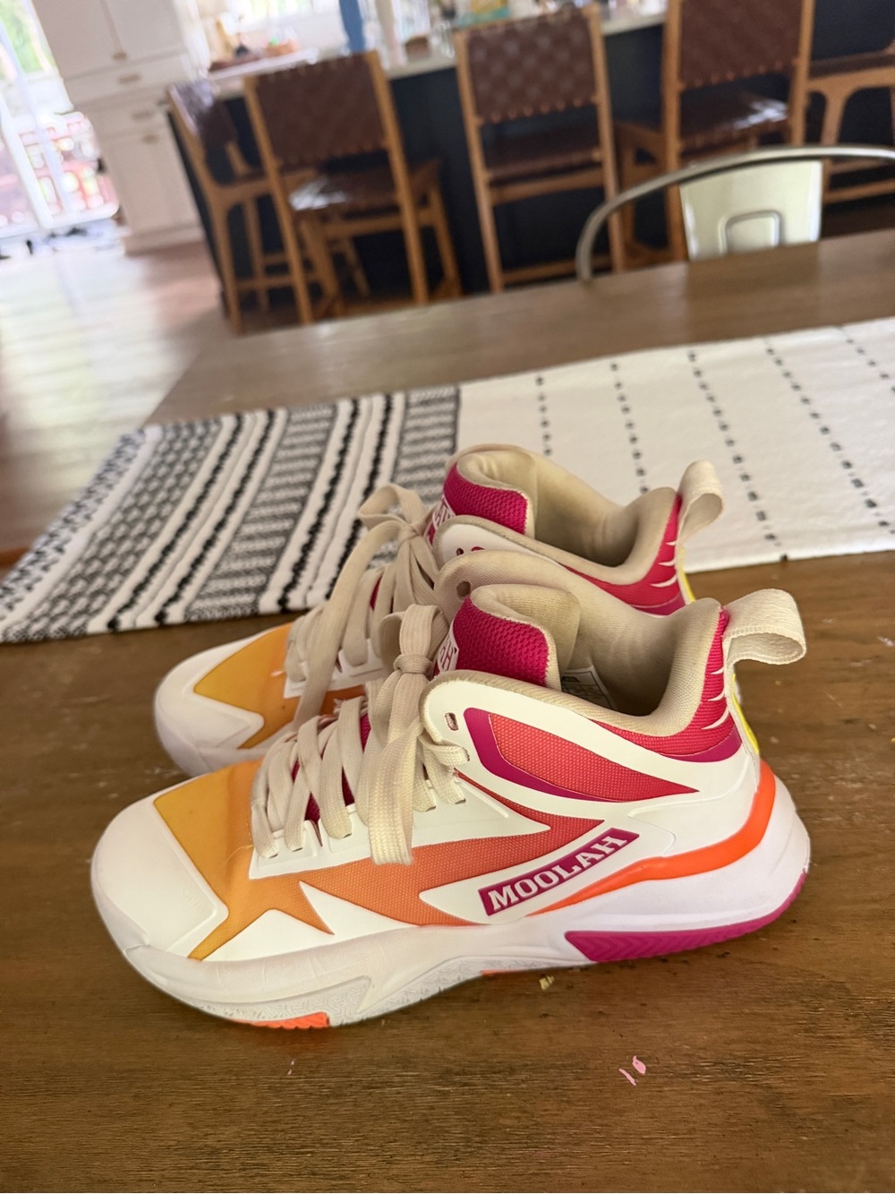 Moolah Kicks Neovolt Pro V2 Basketball Shoes Orange and Pink Women 8